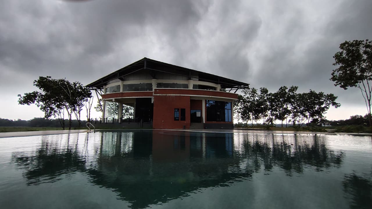 Panoramic resort landscape